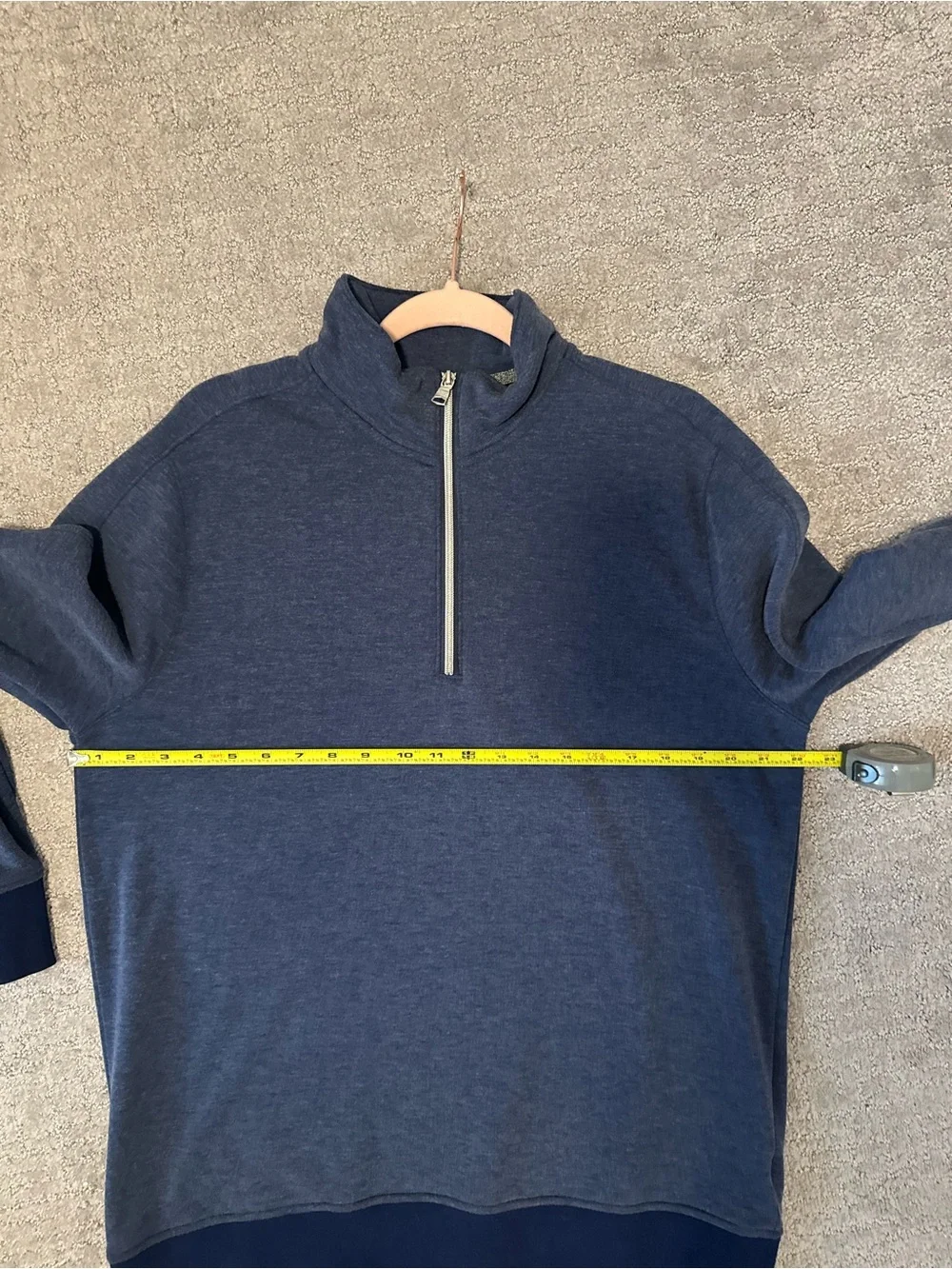 Banana Republic Men’s Polartec Blue Heather  Half-Zip Pullover size Large